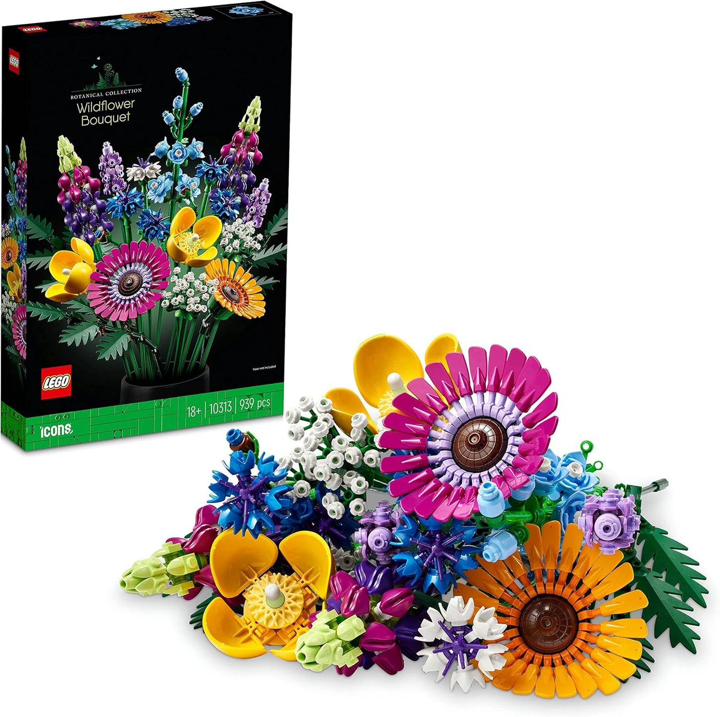 LEGO Botanicals Kır Çiçekleri Buketi Seti 10313 Sonsuz Çiçek 939 Parça