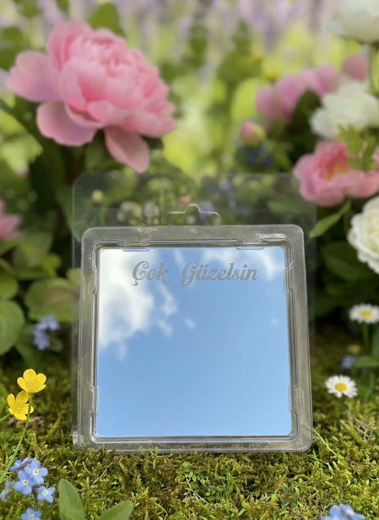 Aynalı Kırmızı Hot Flowers