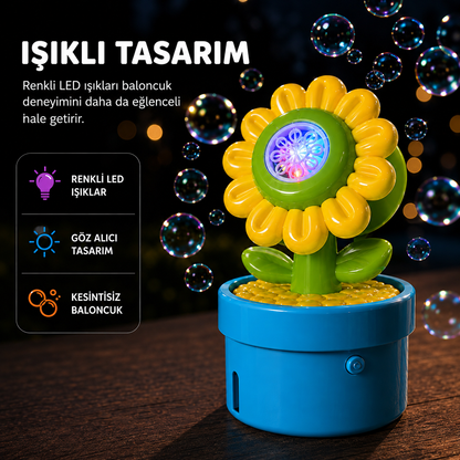 Çiçek Şeklinde Baloncuk Makinesi