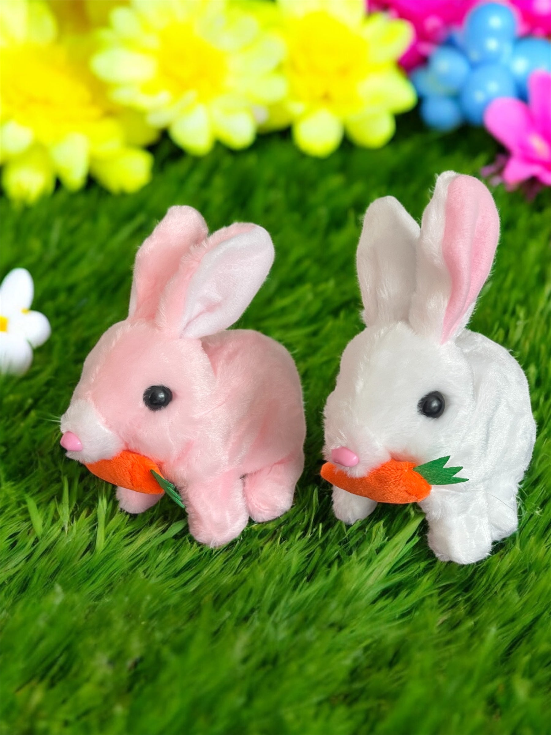 Işıklı Zıplayan Tavşan Peluş Oyuncak