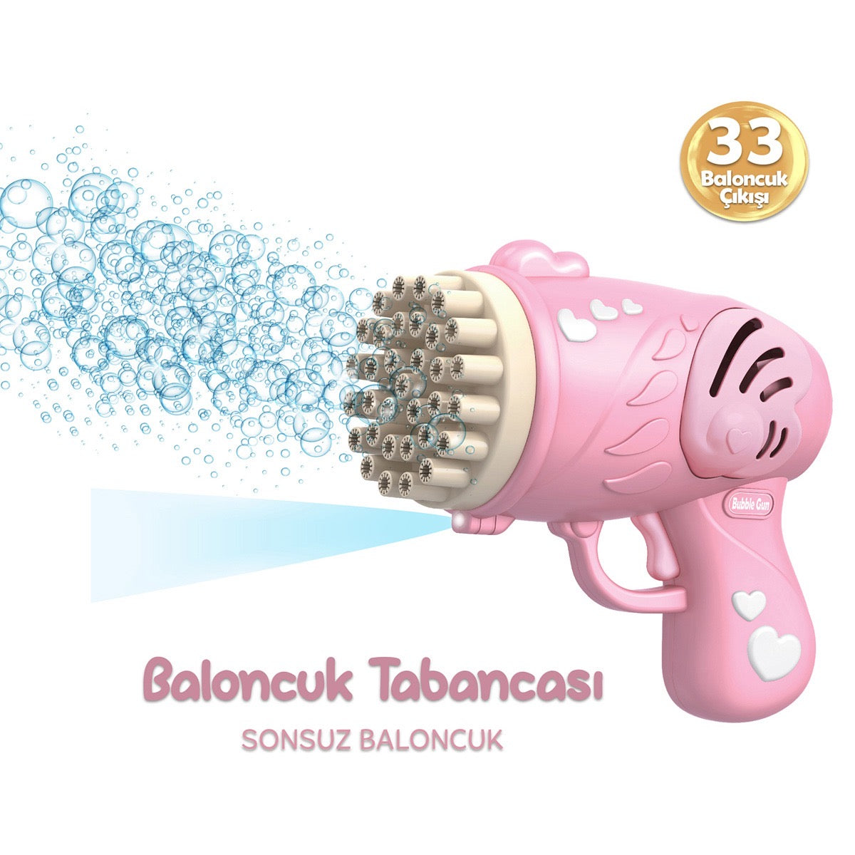 33 Kanallı Işıklı Baloncuk Makinesi