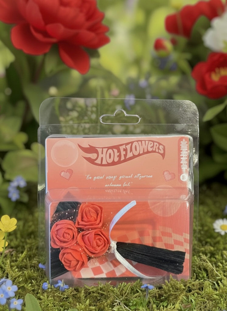 Aynalı Kırmızı Hot Flowers