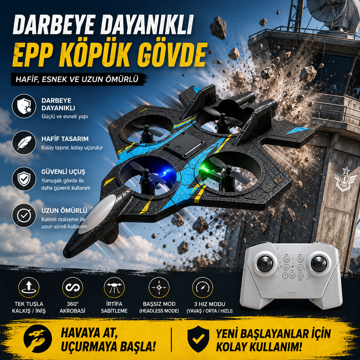 Çiftlere Özel 2'li Uzaktan Kumandalı Uçak Seti