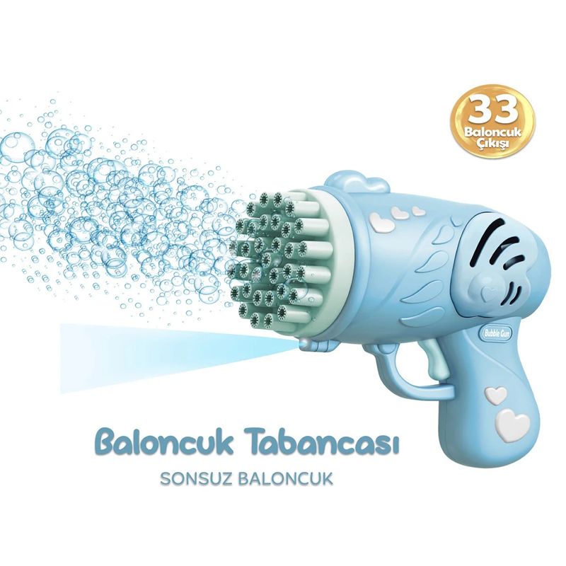 33 Kanallı Işıklı Baloncuk Makinesi