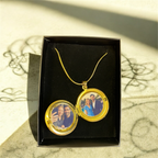 Yuvarlak Desenli Madalyon Kolye