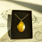 Oval Desenli Madalyon Kolye