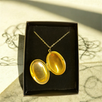 Oval Desenli Madalyon Kolye