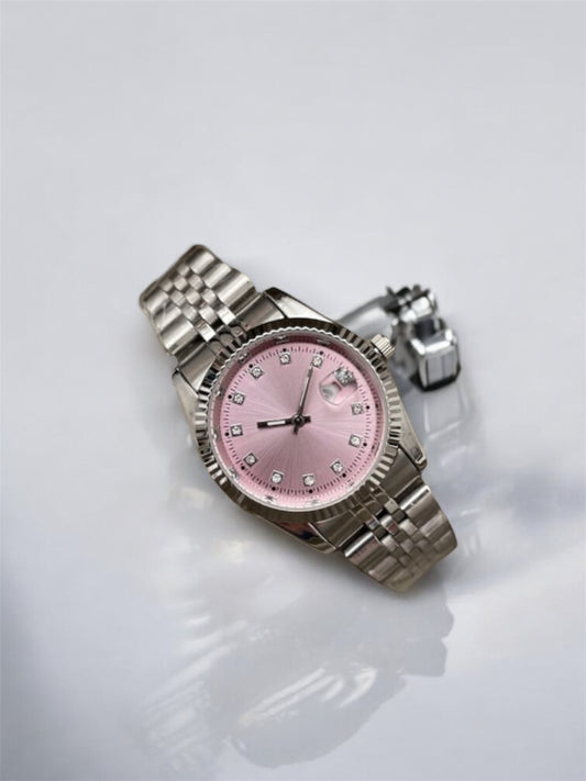 Pembe Vintage Kadın Kol Saati