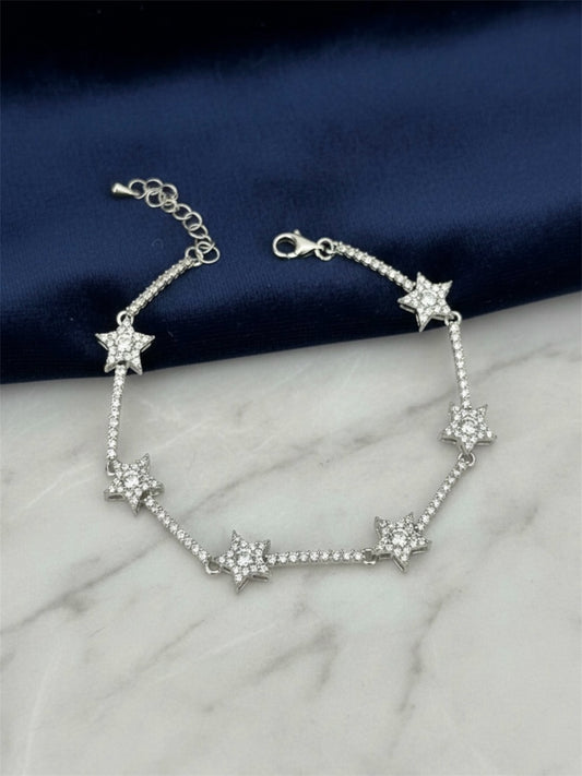 Silver Taşlı Yıldız Bileklik