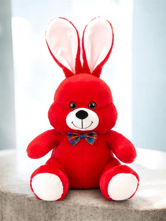 Kırmızı Peluş Tavşan
