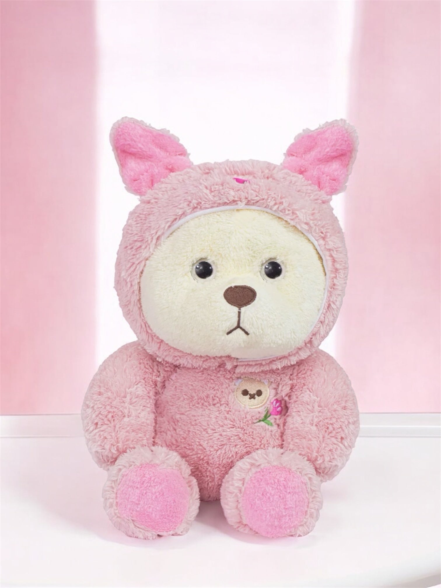 Pembe Kıyafetli Pufi Ayıcık