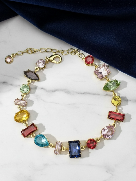 Gold Renkli Taşlı Bileklik