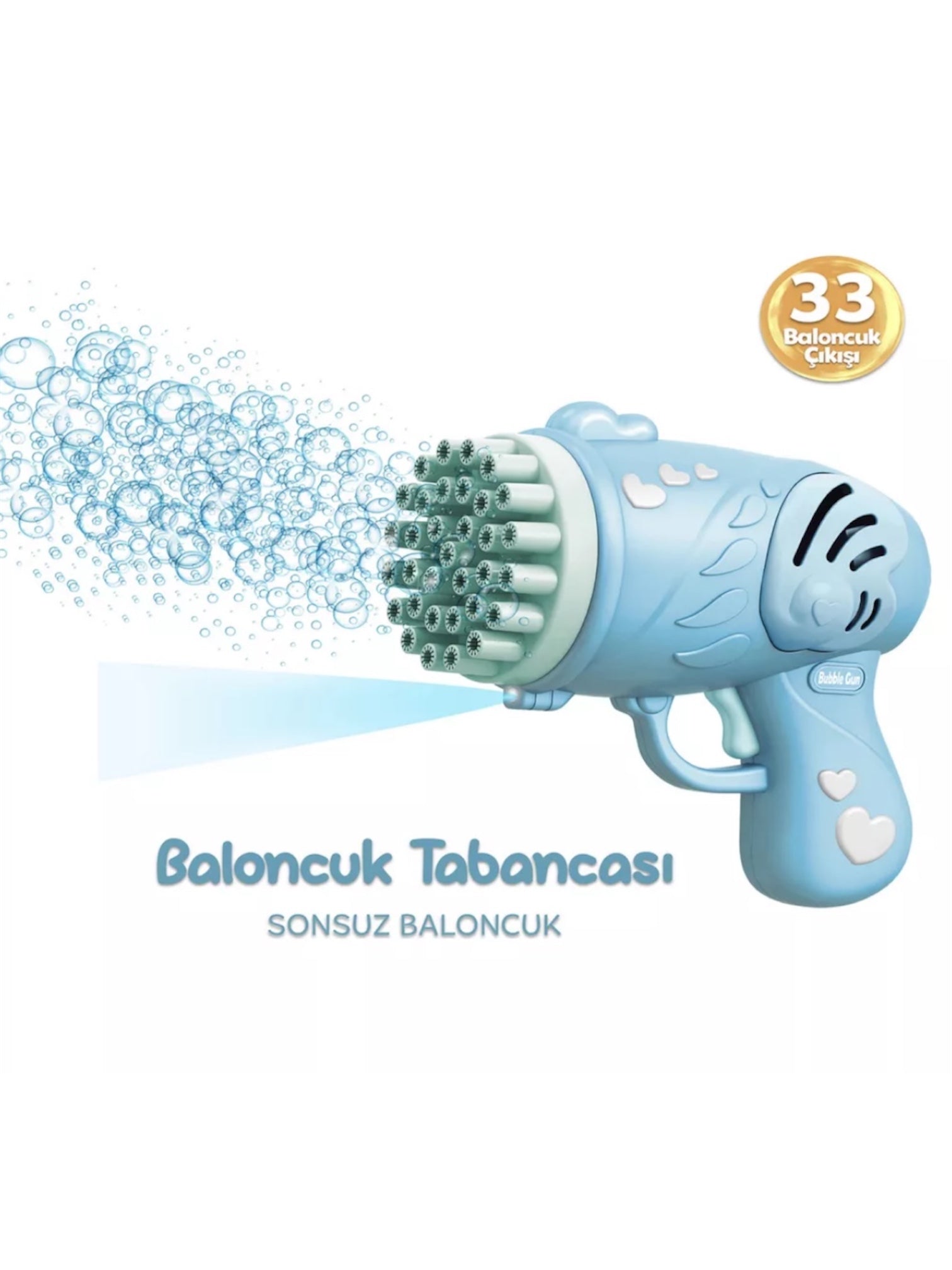 33 Kanallı Işıklı Baloncuk Makinesi