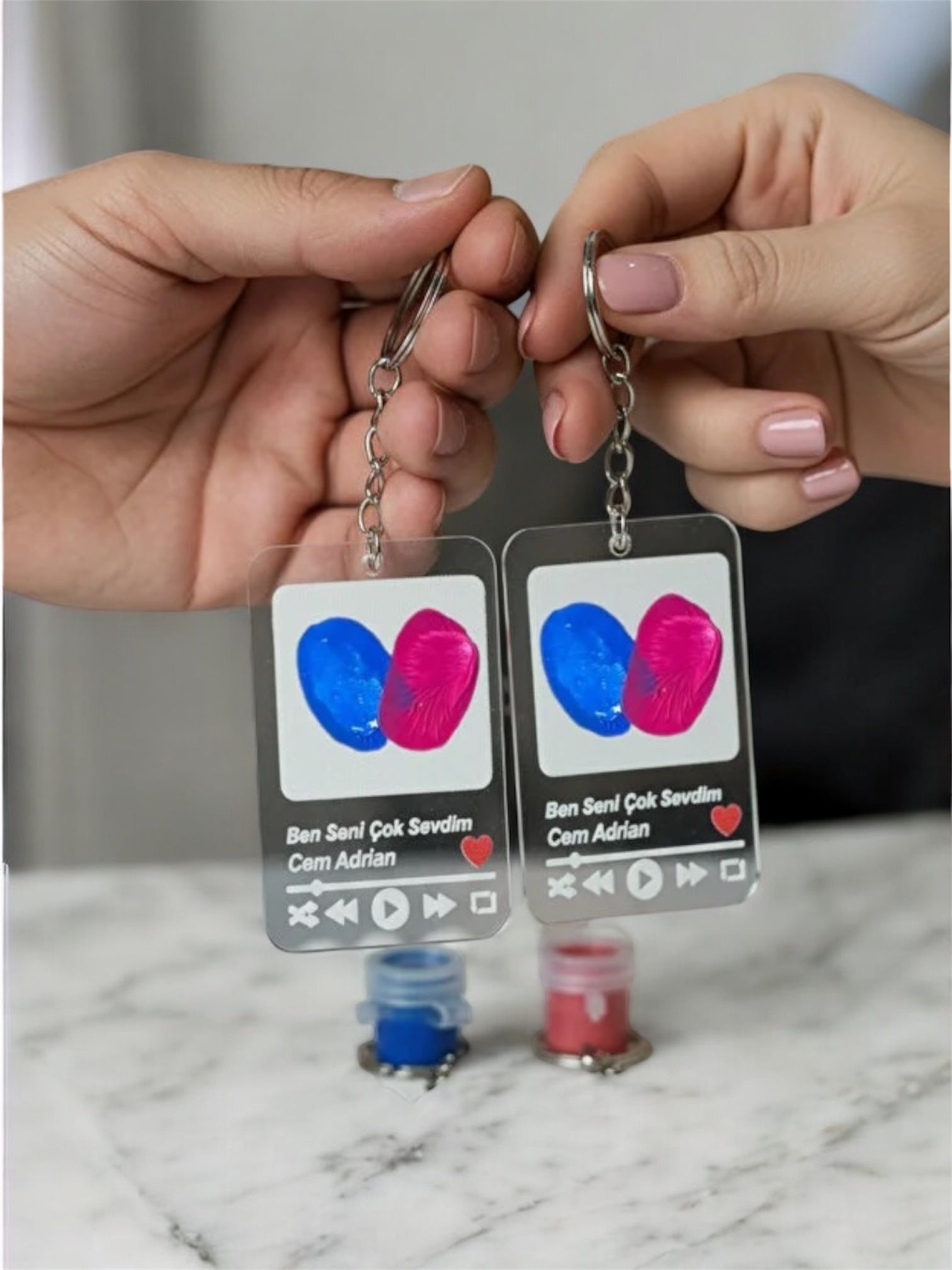 2’li Parmak İzi Anahtarlık