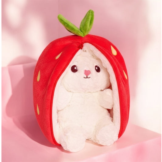 Kırmızı Peluş Çilek Tavşan