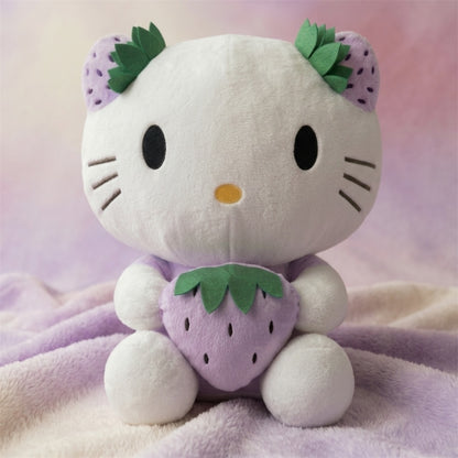 Mor Hello Kitty Çilek Peluş 40 cm