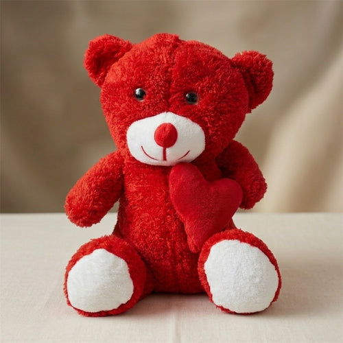 Kalp Tutan Kırmızı Peluş Ayıcık