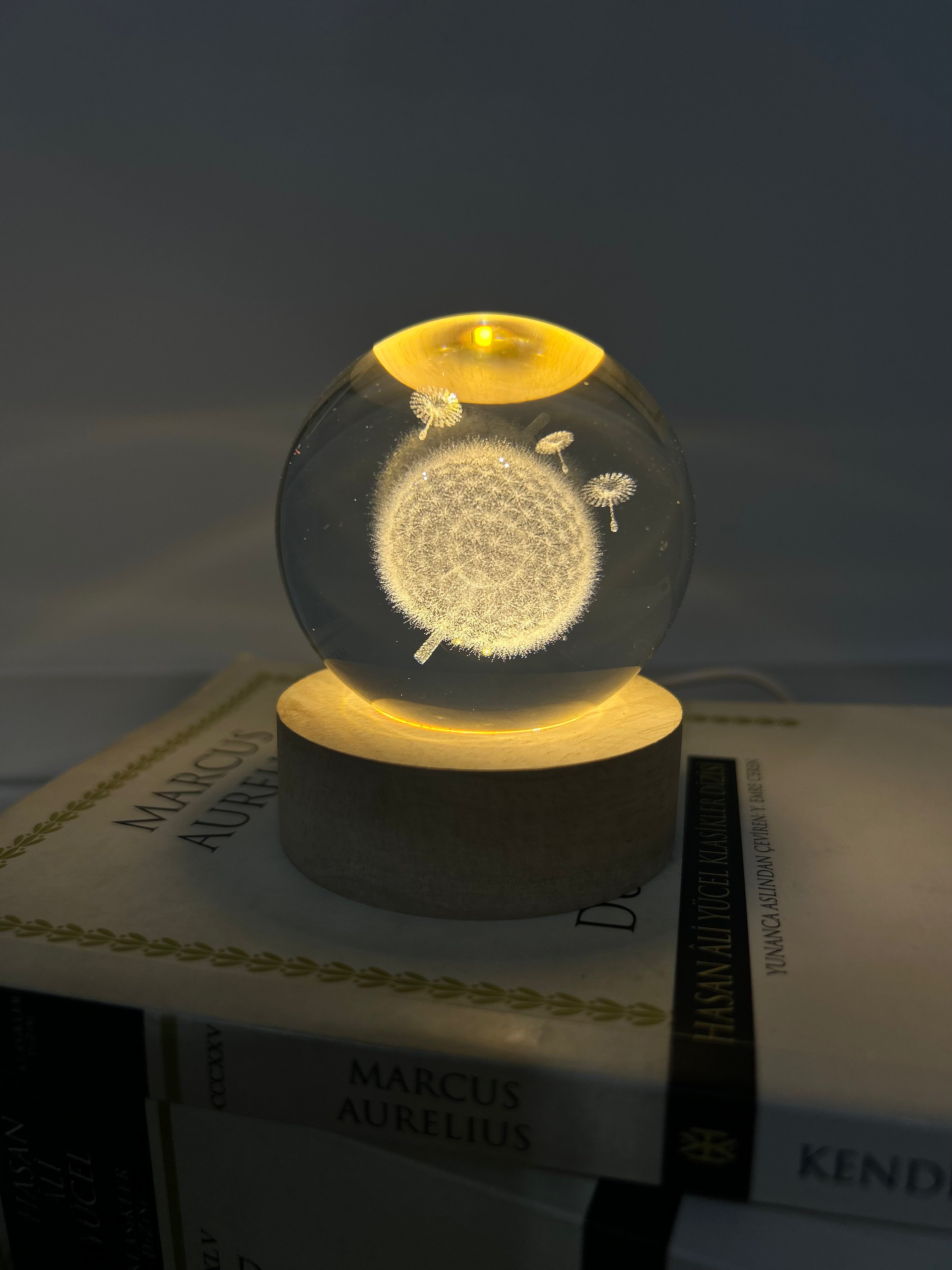 Karahindiba Işıklı Cam Küre