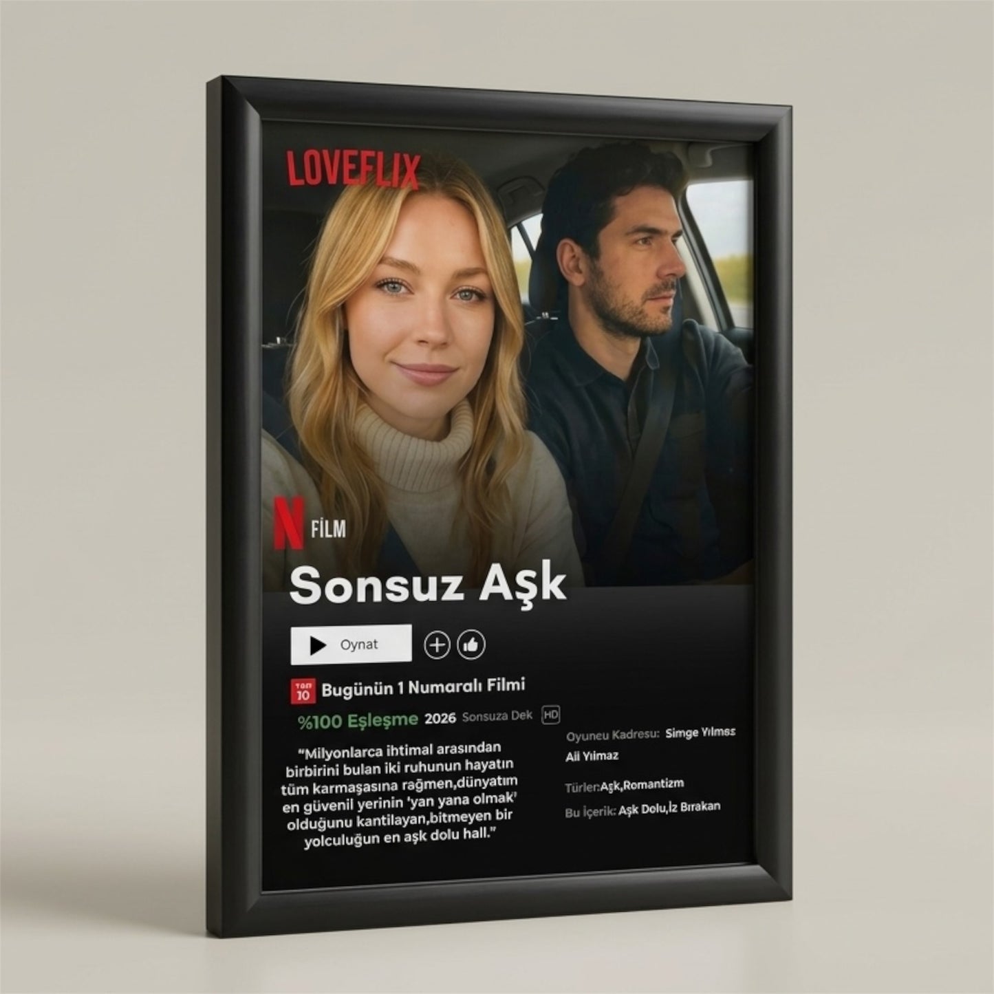 Loveflix Film Afişi Tablo A4 (21X30)