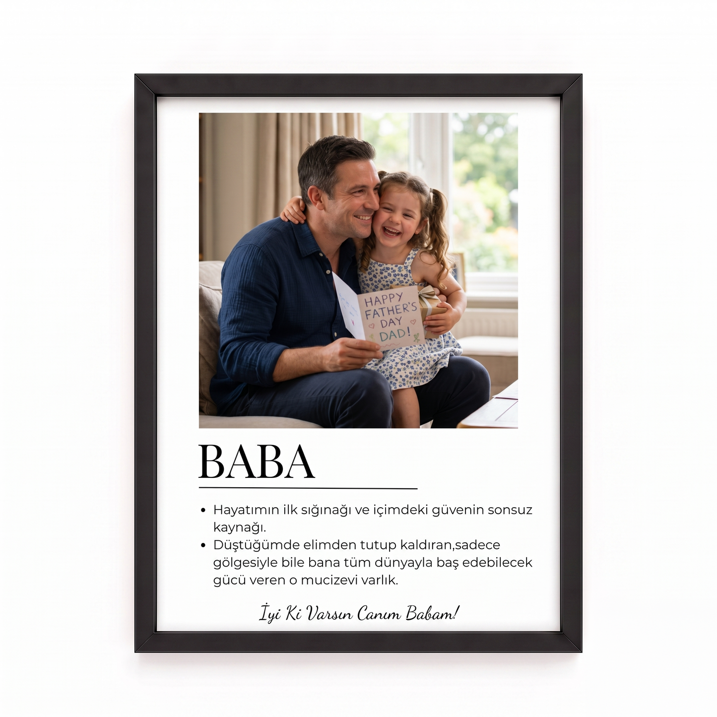 Babalara Özel Çerçeve Tablo