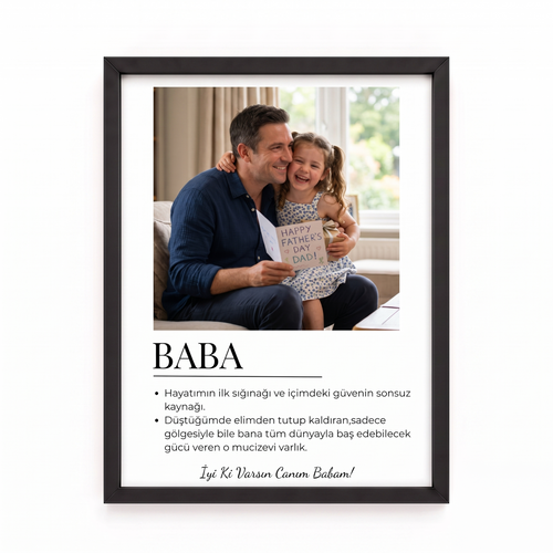 Babalara Özel Çerçeve Tablo