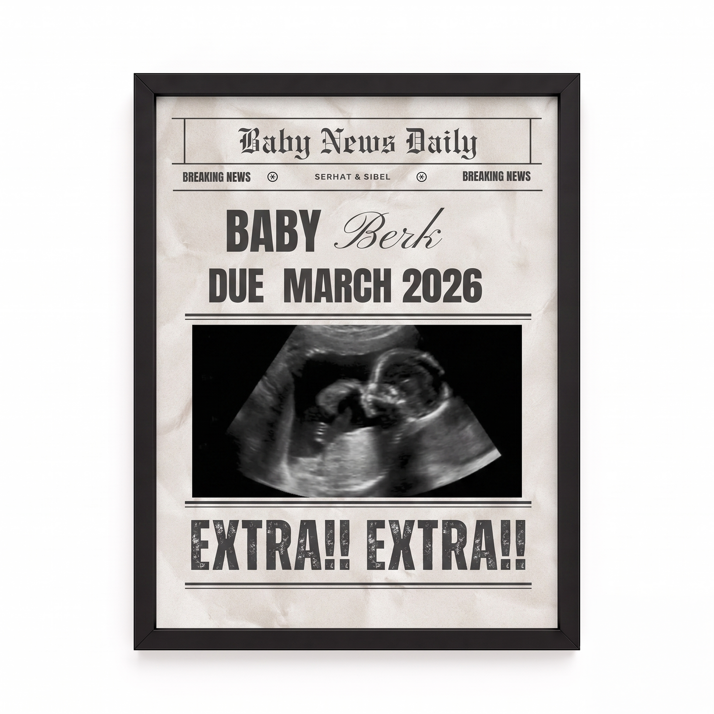 Baby News Daily Çerçeve Tablo