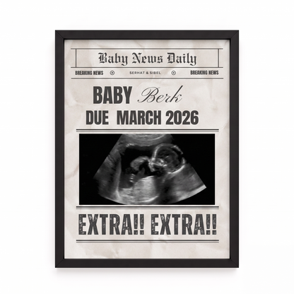 Baby News Daily Çerçeve Tablo