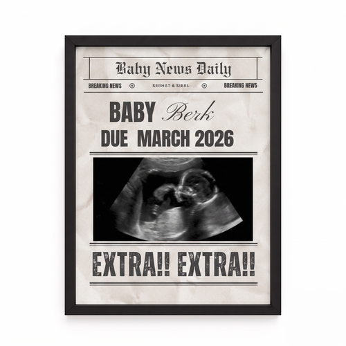 Baby News Daily Çerçeve Tablo