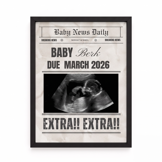 Baby News Daily Çerçeve Tablo