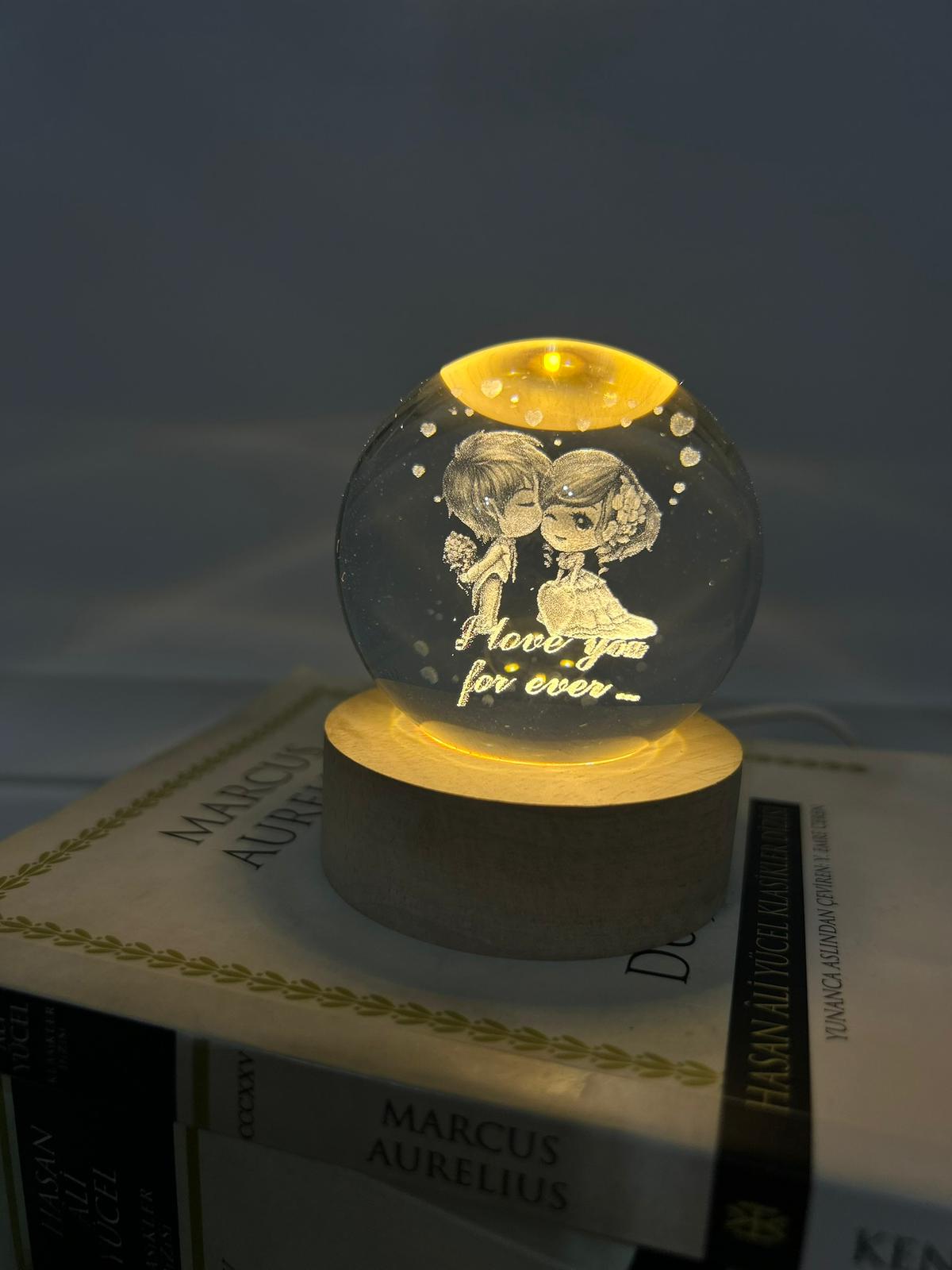 Sevgili Işıklı Cam Küre