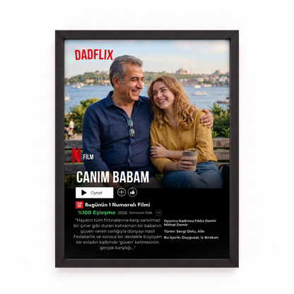 Dadflix Film Afişi Çerçeve Tablo