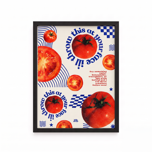 Anti-Hate Tomato Çerçeve Tablo
