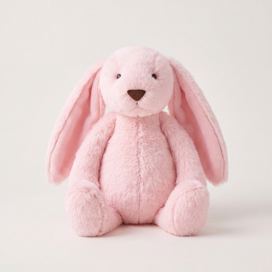 Uzun Kulaklı Pembe Peluş Tavşan 30 cm