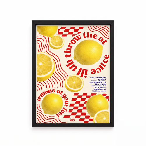 Anti-Hate Lemon Çerçeve Tablo