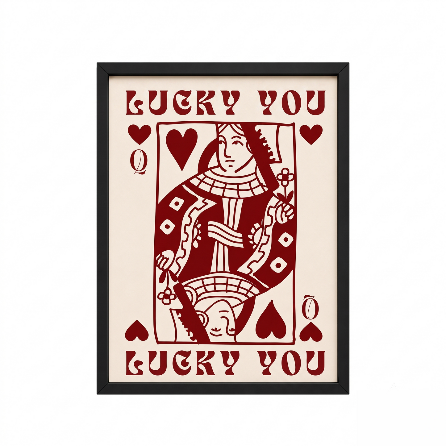 Lucky You Kupa Kızı Çerçeve Tablo