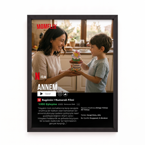 Momflix Film Afişi Çerçeve Tablo