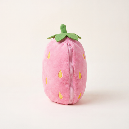 Fermuarlı Pembe Peluş Çilek Tavşan 50 cm