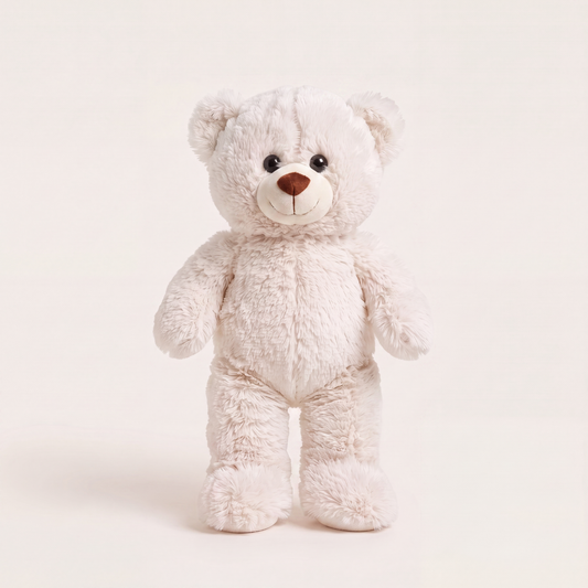 Sevimli Peluş Salaş Ayı Beyaz 45 cm