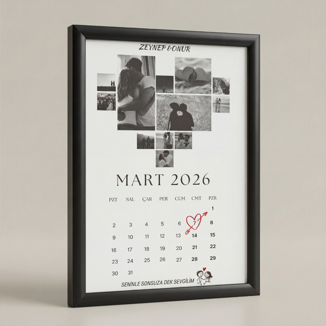 Özel Gün Fotoğraflı Takvim Tablo A4 (21x30)