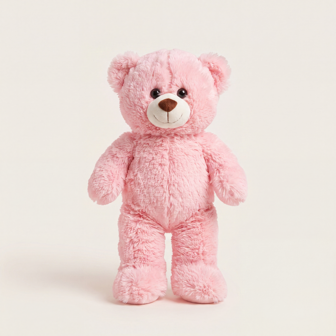Sevimli Peluş Salaş Ayı Pembe 45 cm