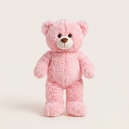 Sevimli Peluş Salaş Ayı Pembe 45 cm